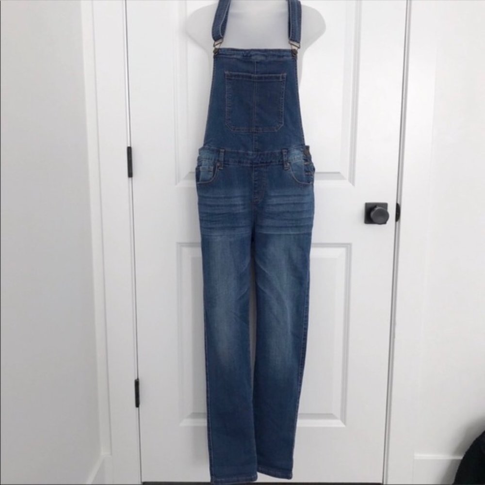 Enjean Dark Wash Denim Overalls - Picture 2 of 6